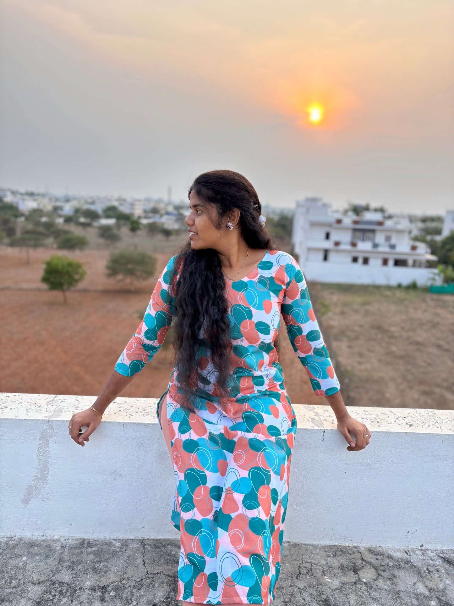 CD027 – Bubble Pop Cambric Cotton Kurti