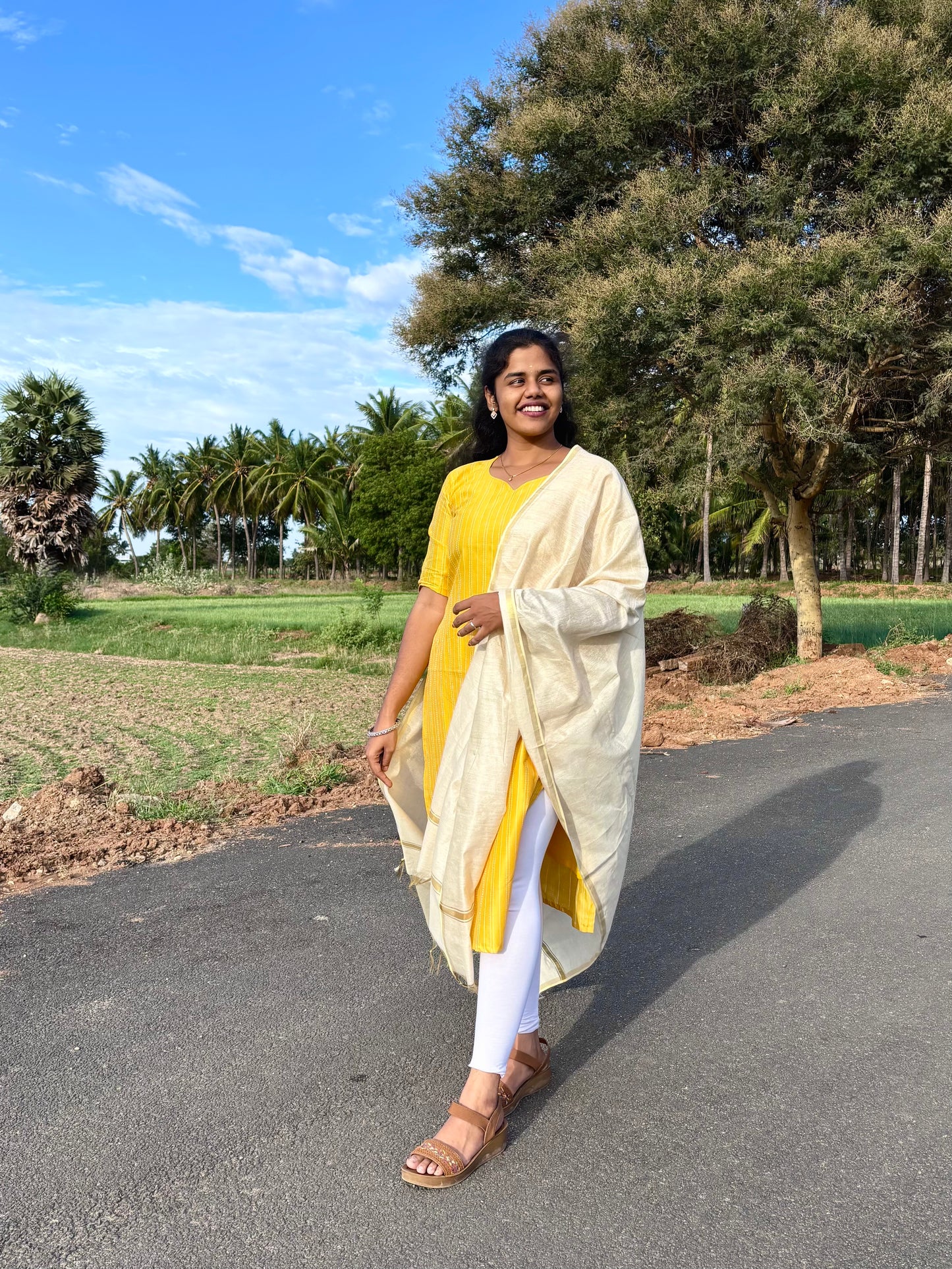 CD2P03 – Sunshine Raw Silk Kurti Set