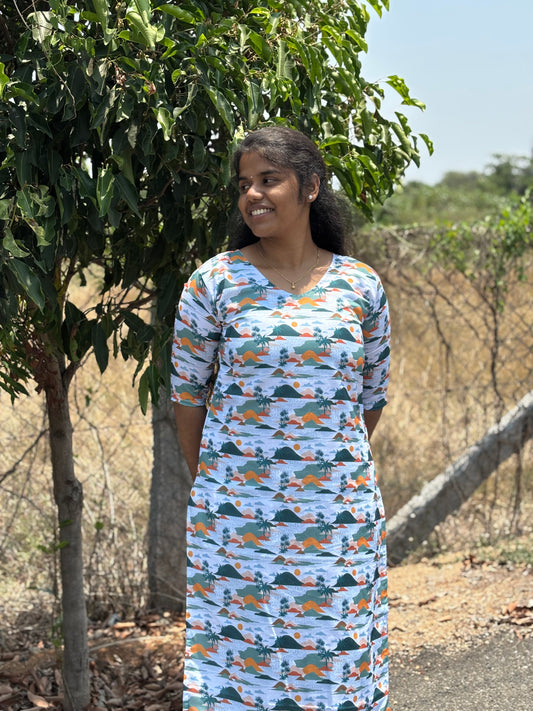 CD026 – Scenic Stroll Cambric Cotton Kurti