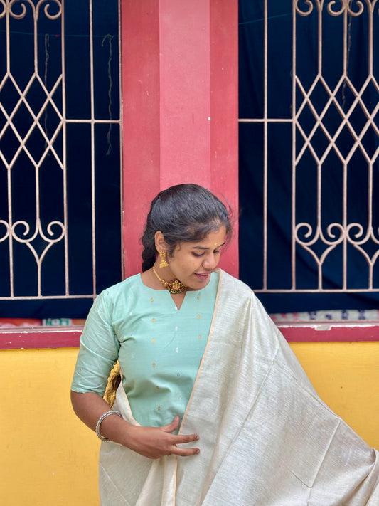 CD2P09 – Sage Grace Raw Silk Set