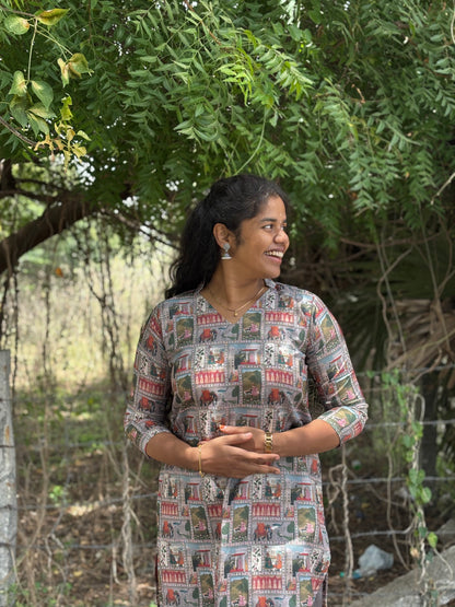 CD030 – Heritage Block Print Pure Cotton Kurti