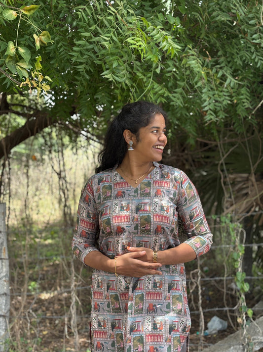 CD030 – Heritage Block Print Pure Cotton Kurti