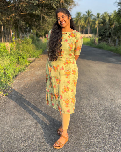 CD006 – Luxe Floral Tissue Silk Kurti