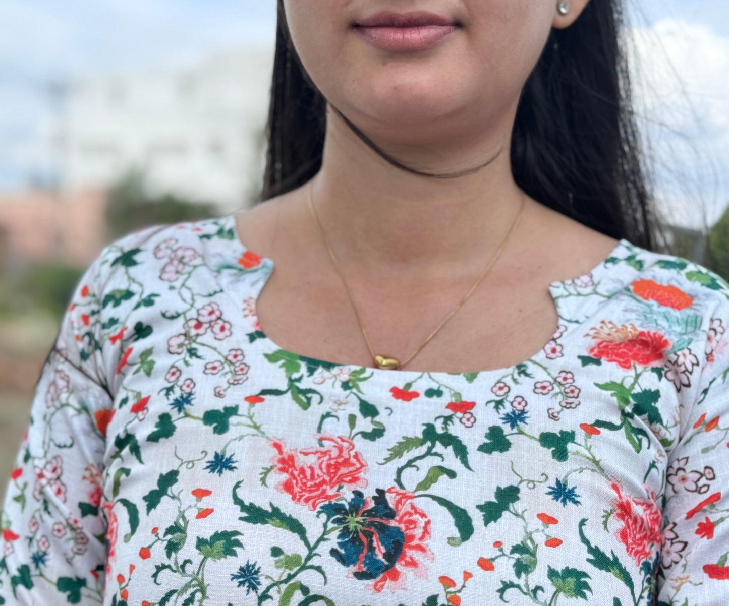 CD031 – Garden Bloom Pure Cotton Kurti