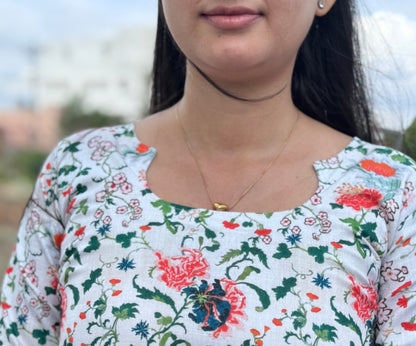 CD031 – Garden Bloom Pure Cotton Kurti