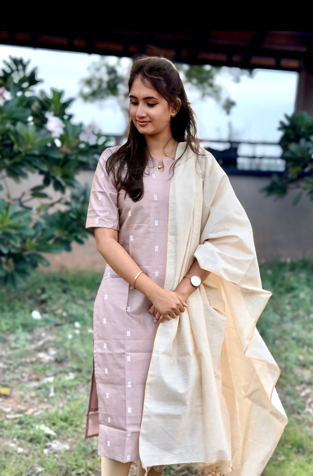 CD2P08 – Blush Mist Raw Silk Set