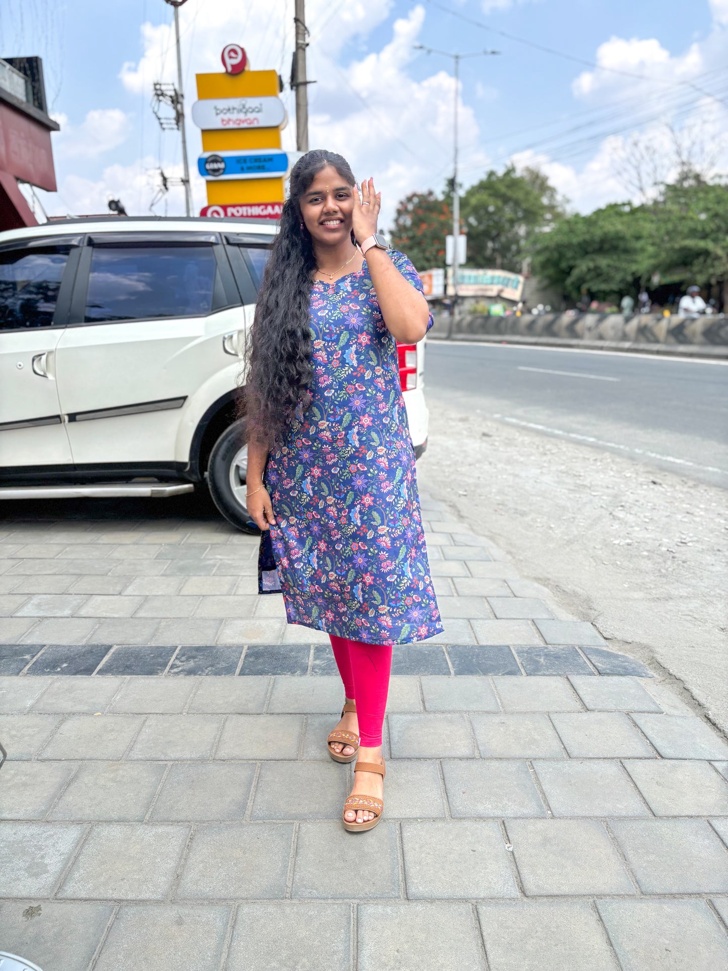 CD022 – Kalamkari Pure Cotton Kurti