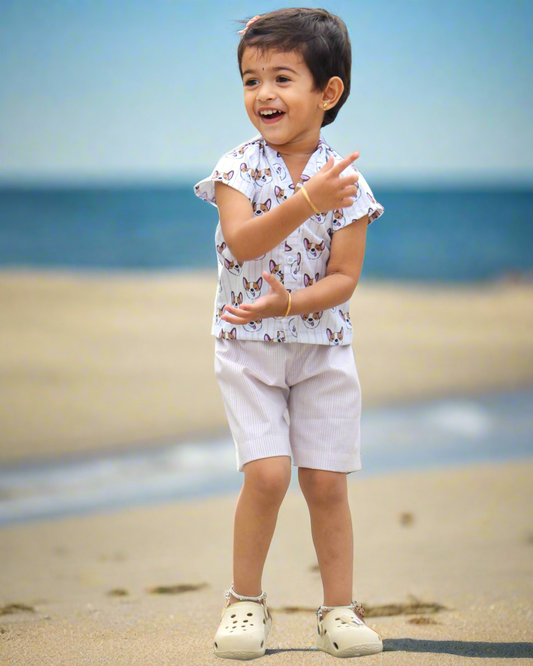 CDK001 – Cartoon Pup Cotton Kids Co-Ord Set