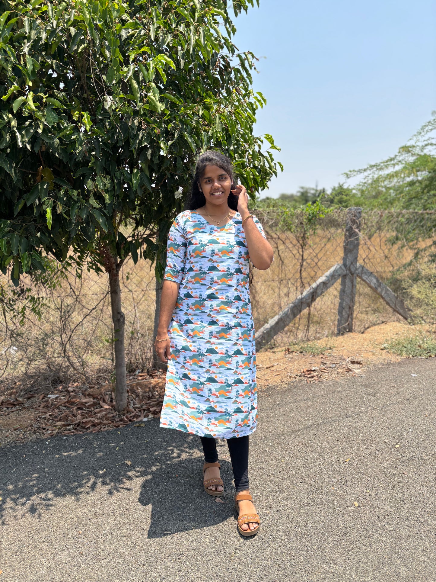 CD026 – Scenic Stroll Cambric Cotton Kurti