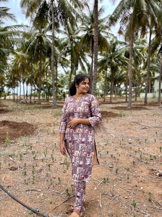 CDC02 – Block Art Pure Cotton Co-ord Set