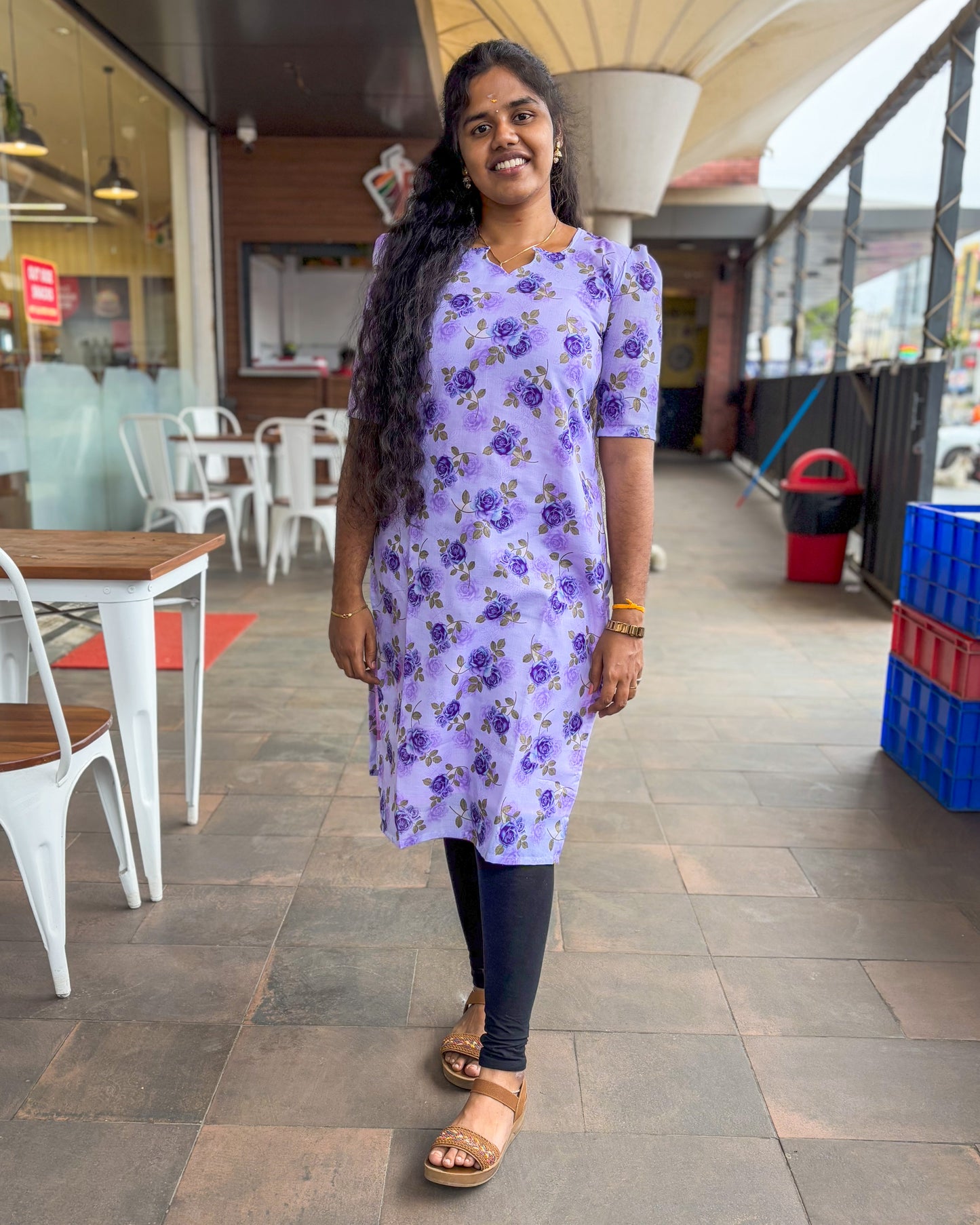 CD010 – Lavender Bliss Cambric Cotton Kurti