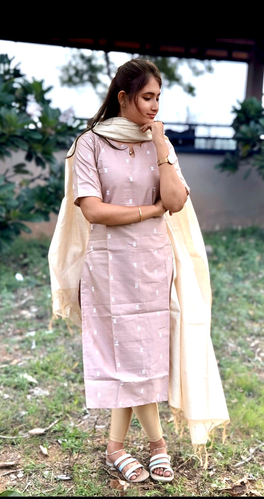 CD2P08 – Blush Mist Raw Silk Set