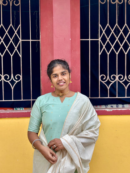 CD2P09 – Sage Grace Raw Silk Set