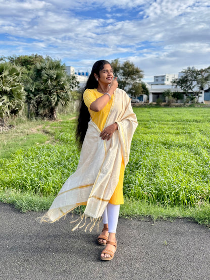CD2P03 – Sunshine Raw Silk Kurti Set